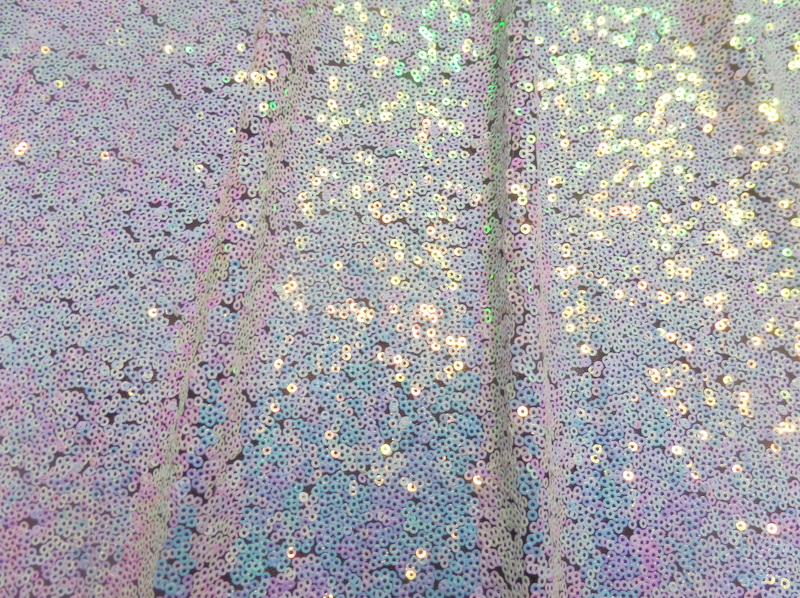 4.Black-White Iridescent Sequins On mesh